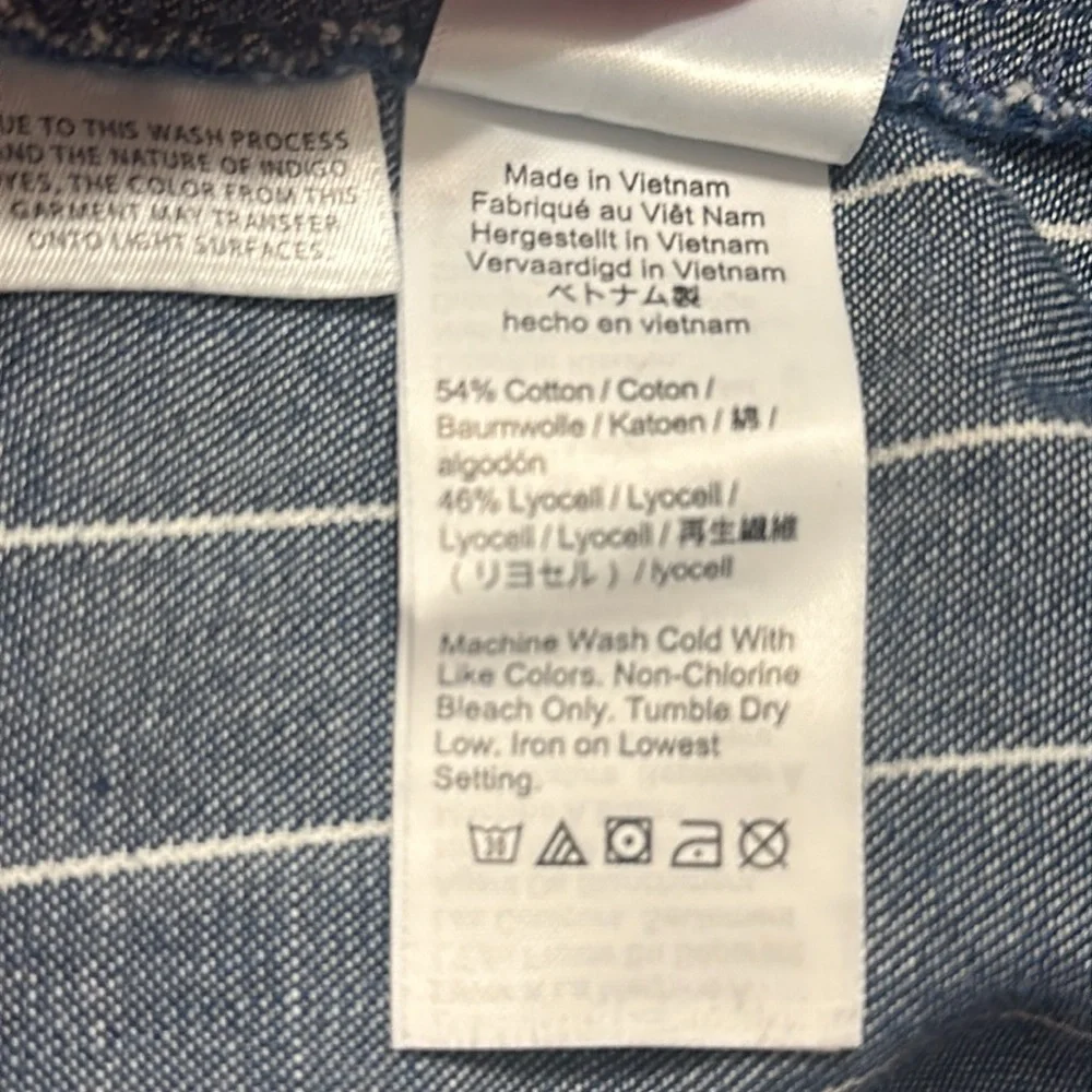 J. Crew Women's 3" Seaside Pull-on Shorts Indigo Stripe Sz Large Coastal Preppy - Picture 11 of 11